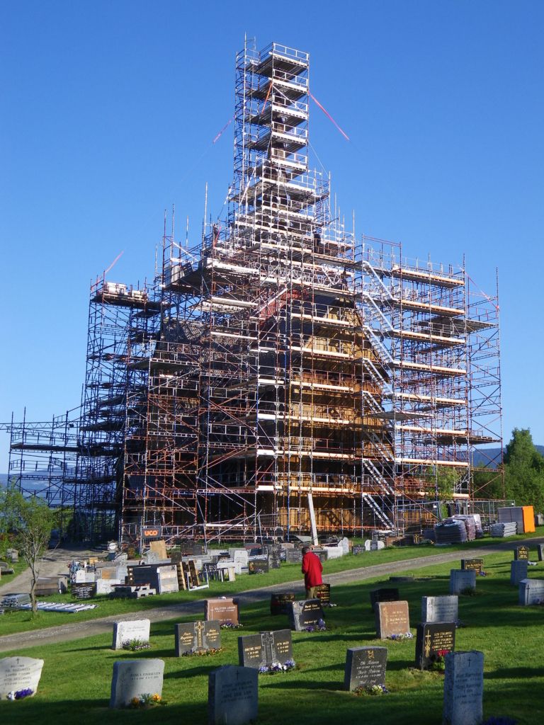 Ringebu stavkirke, stillas